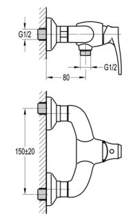 Смеситель для душа Swedbe Terracotta Art 2552 бронза